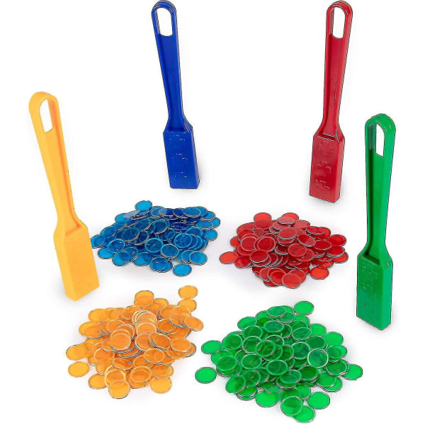 Magnetiska bingopinnar, 4 kpl - Bulk för senior- och familjespelkvällar - Pedagogiska stamset