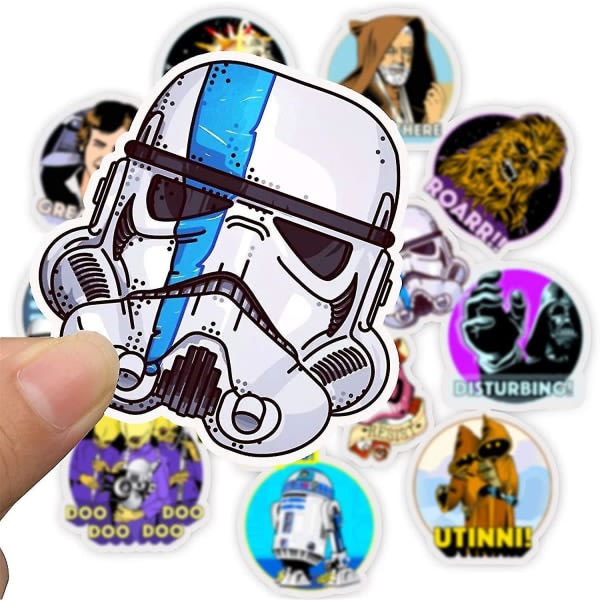 50 stk Star Wars-klistermærker til bærbare computere, vandtætte vinylklistermærker, klistermærker til biler, motorcykler, cykler, bagage, graffitiklistermærker, skateboard