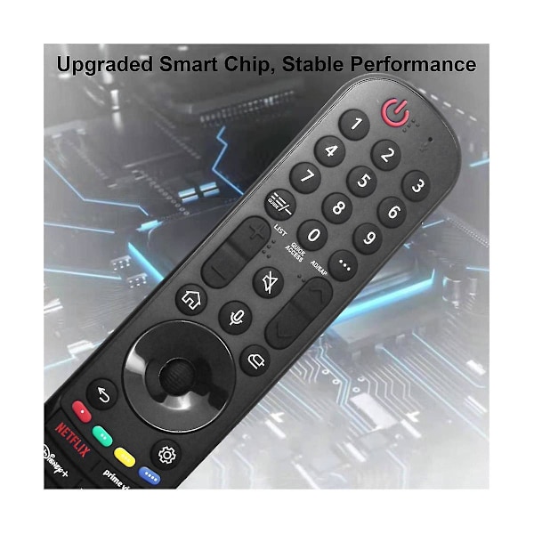 Erstatt Mr22ga Akb76039902 Fjernkontroll for LG Smart TV 2022 OLED TV Z2, G2, C2, B2, A2 QNED99, 90, 85, 8 [DB] Black