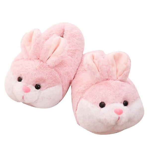 Pink Farve Bunny Bag Hæl Hjemmesko Plys Legetøj Kanin Nyhed Varme Sko