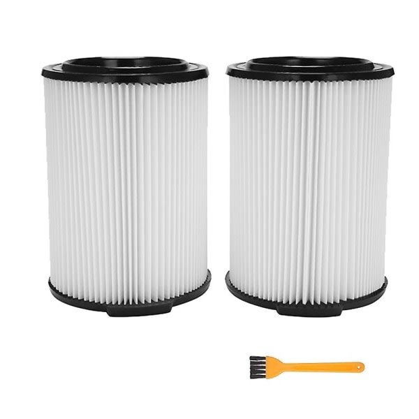 2 stk Standard Hepa Filter Udskiftning Vaskbar kompatibel med Vf4000 5-20 gallon støvsuger filter -ES hvidsort