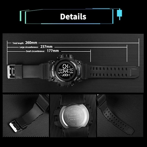 Sport Herre Ur Watch WATCH Black