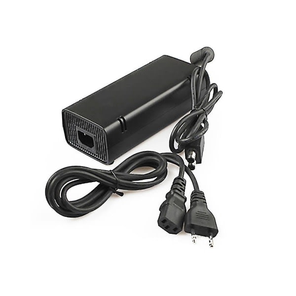 Nätadapter Strøm med opladningskabel kompatibel med Xbox 360, Slim Host, 100-240v universal