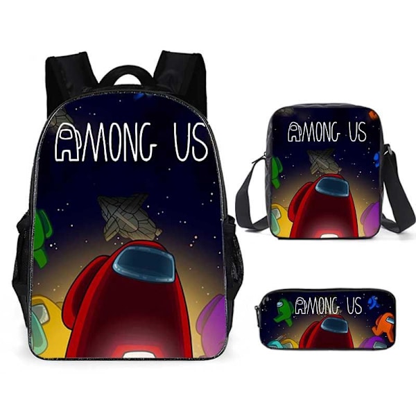 Among Us Ryggsekk+Skulderveske+Etui 2