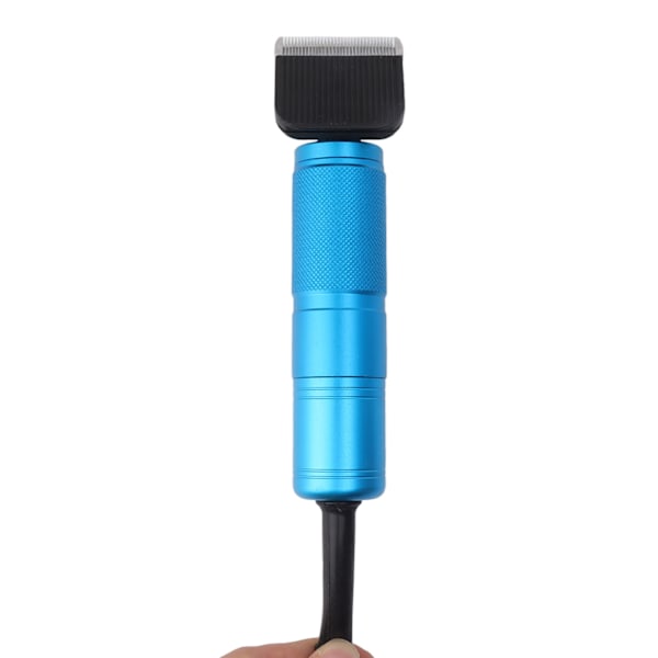 Elektrisk saueklipper Oppladbar dyrepleieklipper for sauer, geiter, hunder, blå EU-plugg 100-240V 0.8