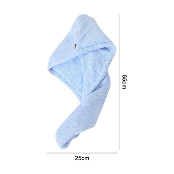 2Pak Hårhåndklædeindpakning, Quick Dry Hair Turban Wrap, blå og lilla