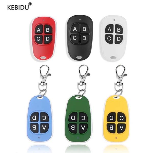 433MHz Universell Fjärrkontroll Kopiering Kloning Garageports Fjärrkontroll Duplikator Nyckelring Trådlös 4 Knappar Kloning Elektrisk Grind White
