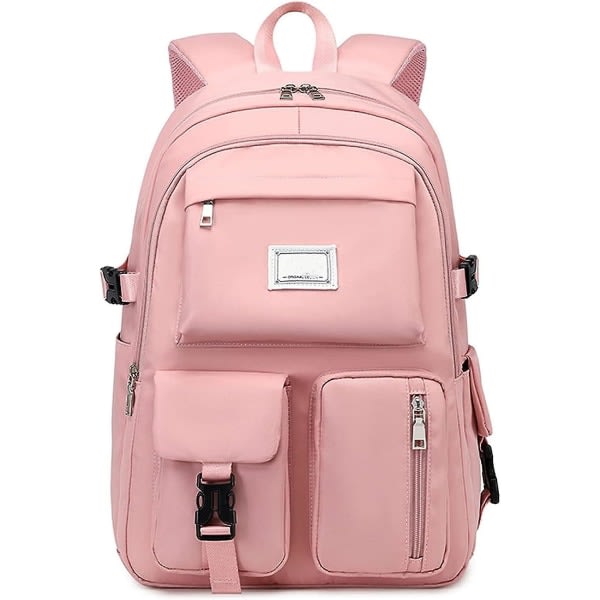 Ryggsäck med stor kapasitet, ryggsäck med flere fickor Vattentät skolryggsäck - Pink