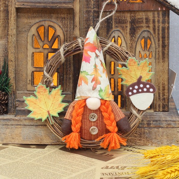 Autumn Thanksgiving Decoration Gnome Pehmo 2 kpl Syksyinen kiitospäivä
