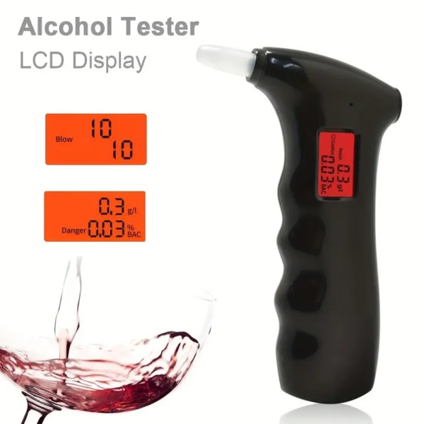 Beröringsfri blåsluftmätare Tester Snabb exakt display utomhus alkoholdetektor At65