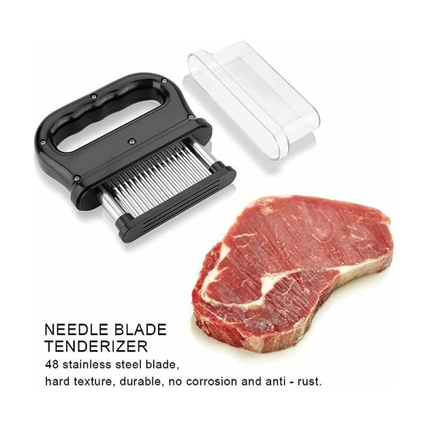 Köttmörning med 48 nålar Köttmörare i rostfritt stål Köttmörare Köksredskap for mörning av nötbiff