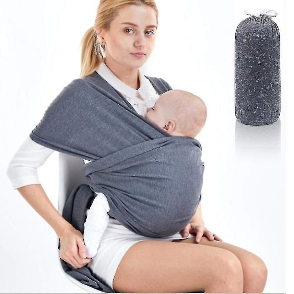 Baby , högkvalitativ baby , elastisk bärsele för nyfödda och småbarn upp till 15 kg, 100 % mjuk, ekologisk bomull för män och kvinnor (mörkgreen)