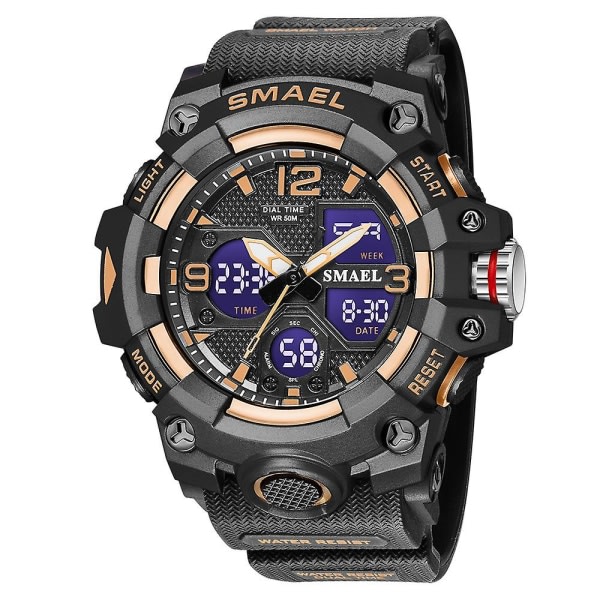 Smael 8008 Outdoor Sports Luminous Men Watch Orange DXGHC