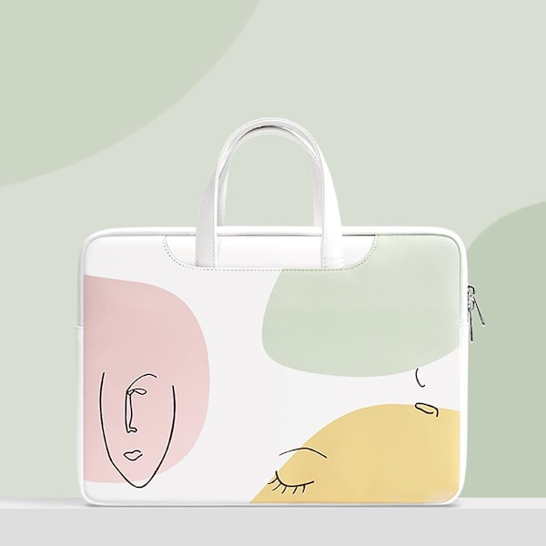 Laptop Sleeve i PU-læder til bærbare computere, håndtaske til kvinder, 12 tommer, 13,3 tommer, 14 tommer og 15,6 tommer