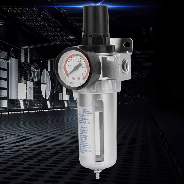 BSP 1/2" suodatinsäädin Luftkompressor Fuktvattenfälla Filterregulator med monteringsanslutning Tryckregulator för luftkompressorer