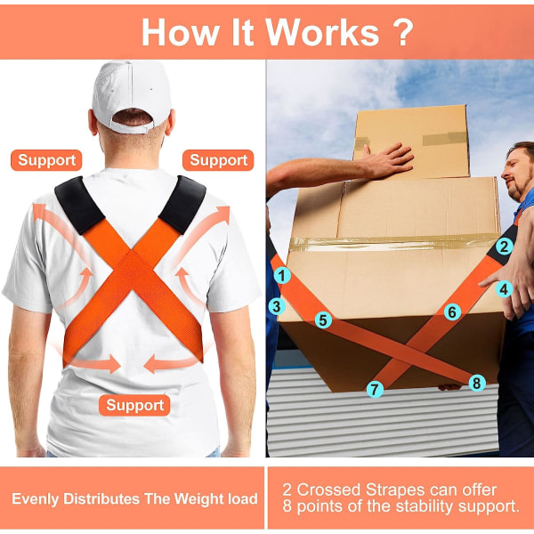 2-personers lyft- og bevegelsessystem med justerbar axelhöjd Orange