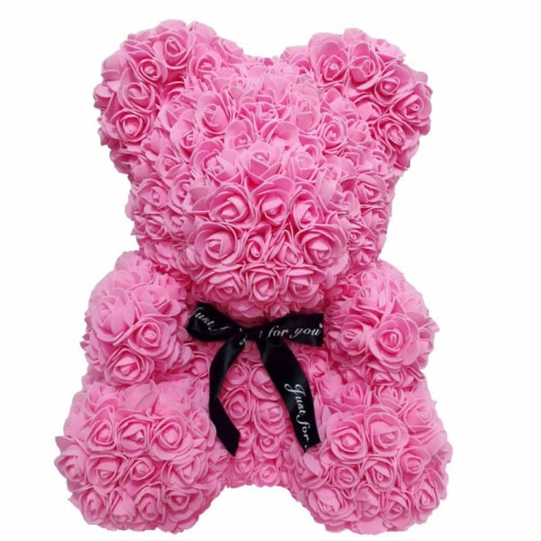 Rosbjörn, konstgjord rosebjörn, bubbelrosbjörn, födelsedagspresent