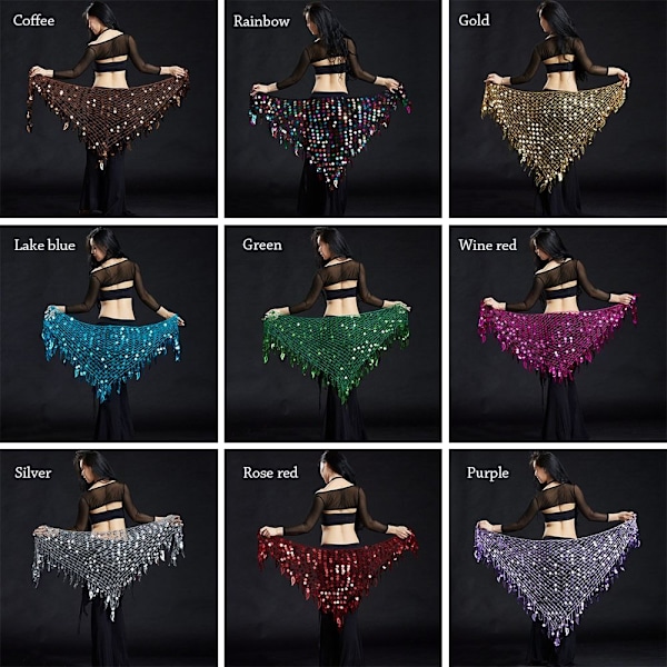 Magdansbälte Höftscarf REGNBÅGE Rainbow