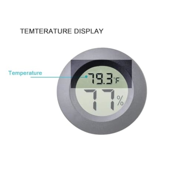 Hygrometer digital LCD-termometer temperatur- og luftfuktighetsmåler for innendørs og utendørs