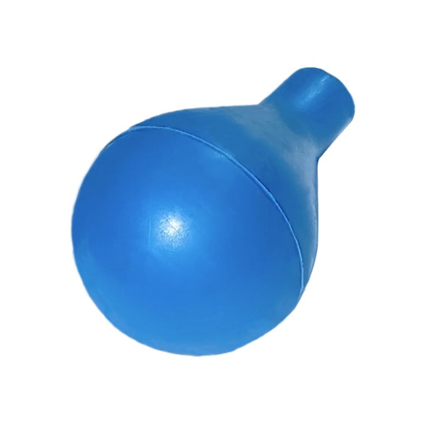 3 fortykkede blå gummiabsorberende bolde