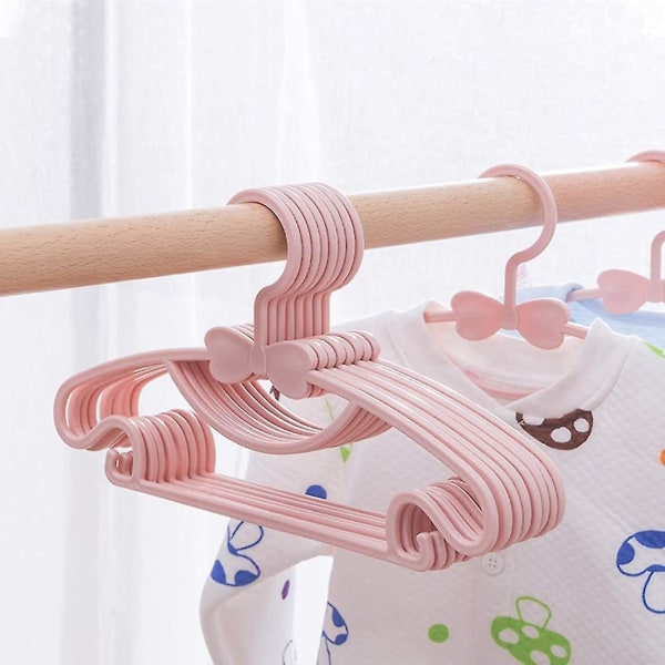 20 stycken baby , halkfria klädhängare för småbarn (färg: rosa)