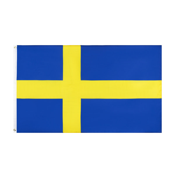 Svensk flagga polyesterilippu/tapahtuma/paraati/festivaali-90*150cm
