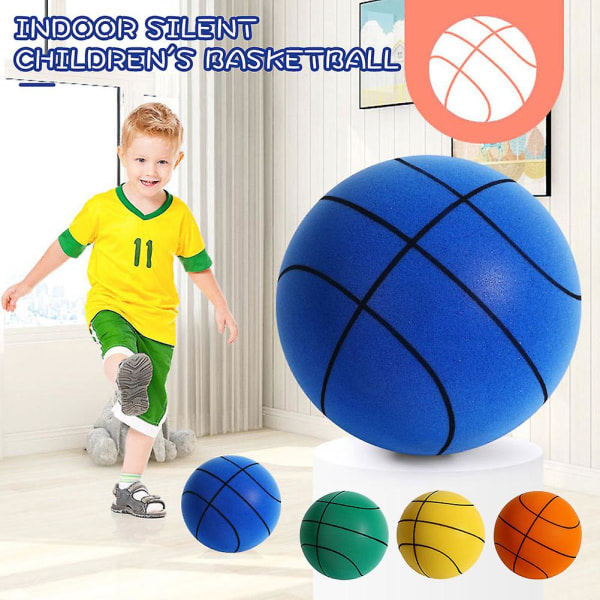 Dribbling Silents Basketball Soft Light Hiljainen pallo kovapuumattolattialle Oranssi 18cm