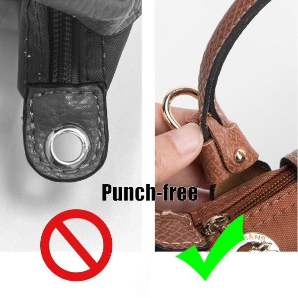 Longchamp mini -laukkujen muuntamisvarusteet, naarmuuntumattomat nahkaiset olkahihnat, crossbody-muunnos, riippuvat soljet Brown-silver Strap