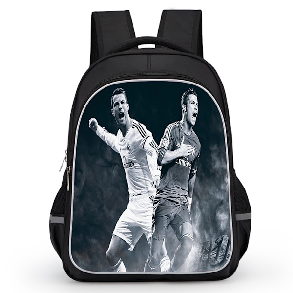 Messi Cristiano Ronaldo skolväska grundskolepojke Juventus Ronaldo belastningsreducerande ryggsäck för ryggskydd style 9