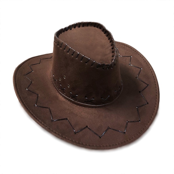 Cowboy-hattu, villi lännen cowgirl-hattu leveällä reunalla, naamiaisasuste