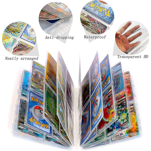 9 Lommer 432 Kort Anime Album Bog Pikachu Favorit Spillekort Pind Mappe