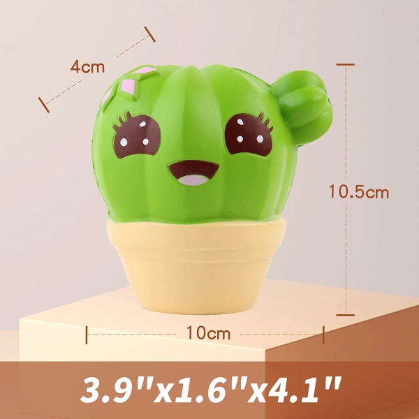 Squishies Cactus Doftande Långsamt stigande Kawaii Squishies Stress Relief Toy Prime for Collection Present 1st