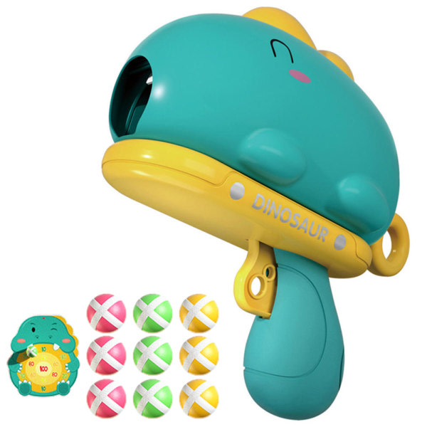 12 pinnbollar dinosaurieskjutspill for barn Legg til rolige festspill Leksaker for pojkar Flickor Grön