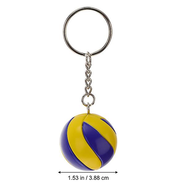 Creative Sports Nyckelring Volleyboll Nyckelring Ball Game Fan Hänge (mörkblått och gult) Bild 1 M