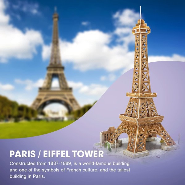 3D-pussel, Paris City Skyline Building Model Kit, 114 bitar