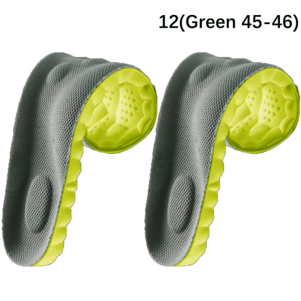 4D Sportskor Innersåler Kurver Skosåle Arch Support Orthop 12(Green 45-47)