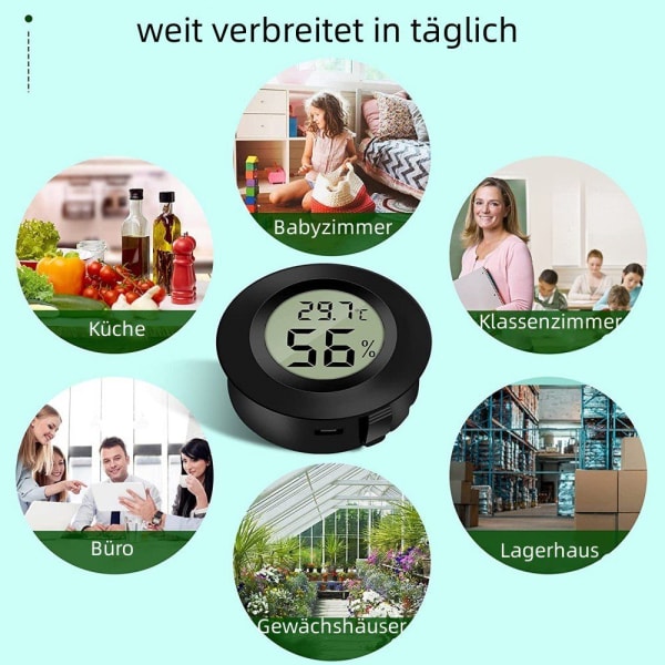 Mini LCD digital termometer Temperatur/fuktighetstestare Hygrometer