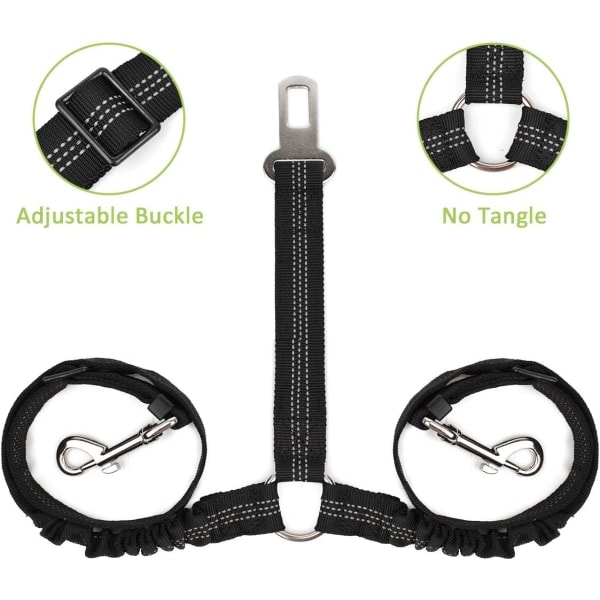 Justerbar sikkerhedssele til kæledyr med elastisk bungee-strop [YDE]
