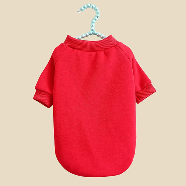 Kattkläder - Hårlös katt bomullströja, husdjurskläder - Pullover kattunge sportfläktärm, husdjurs T-shirt - Kläder för katter och små hundar (röd)