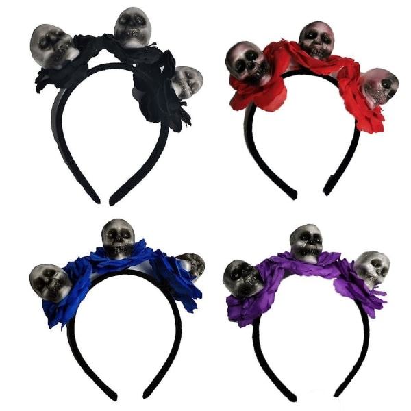 4:a Halloween Pannband Gotisk Skräck Skeleton Pannband Pannband Halloween Cosplay Fest Kostym Pannband Dekorationer
