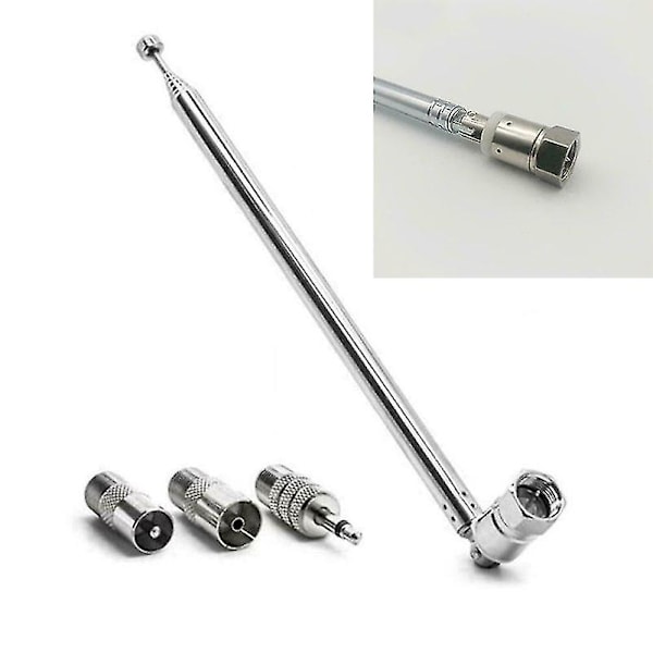 75 Ohm Teleskopisk DAB-Radioantenne til HiFi AV-modtager Minisystem, FM