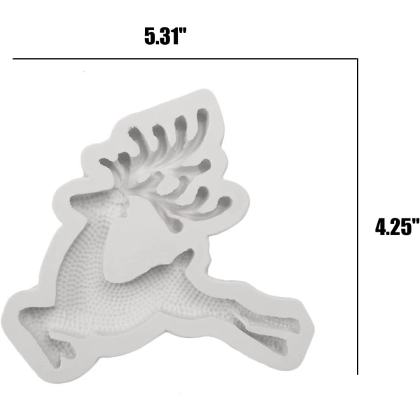 3D Rensdyr Silikone Form Elk Skimmel
