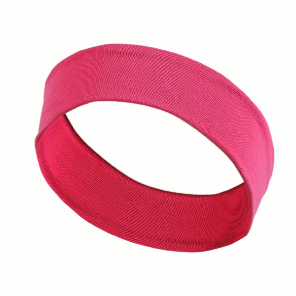 2-delad rosa svettband for män och kvinder - Stretch-fuktavledende pannband til sport, løb, cykling, fitness og yoga