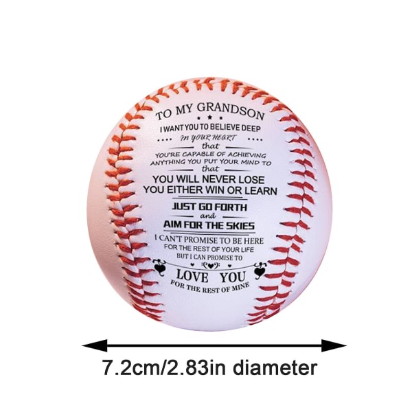 Gummi inre mjuk baseball julklapp softball boll med høy elastisitet du kommer aldri å miste graverade handgjorda baseballs