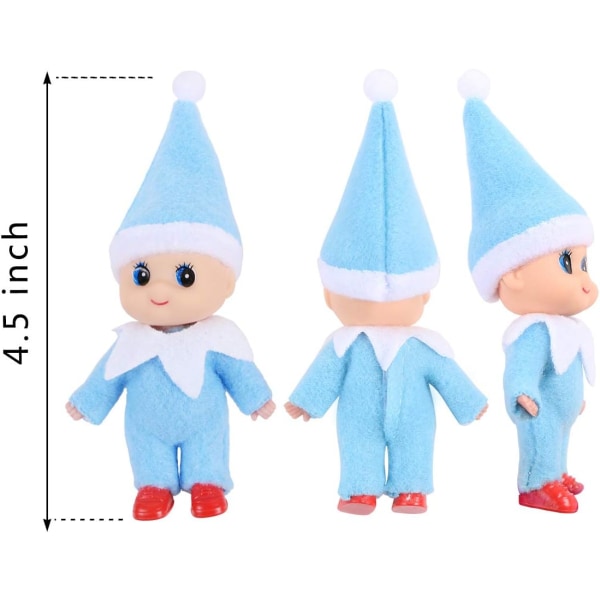 Farverigt kostume Vinyl Face Plys Dolls Elf til juleferie nytår