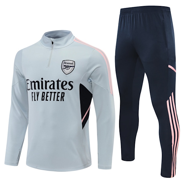23-24 Arsenal aikuisten puolipitkä vetoketjullinen huppari treenipuku harmaa gray M