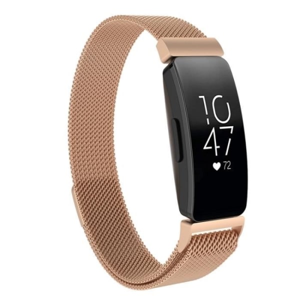 205mm Magnetisk Milanese Stålreim for Fitbit Inspire/Inspire HR - Roségull