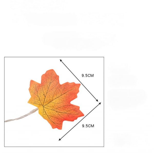 Ljusdekoration med fallande lönnlöv, 6 m,