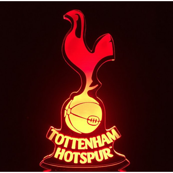 Tottenham Hotspur F.C. USB 3D Anime Nattlampa Atmosfärisk LED Bordslampa Julklappar för Fotbollsälskare Dekorativ Lampa för Barn