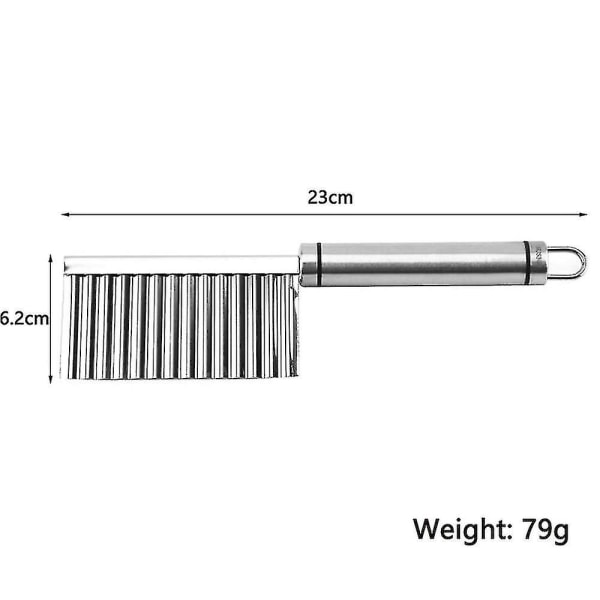 Rustfritt stål potetgull grønnsak krinkle bølget C